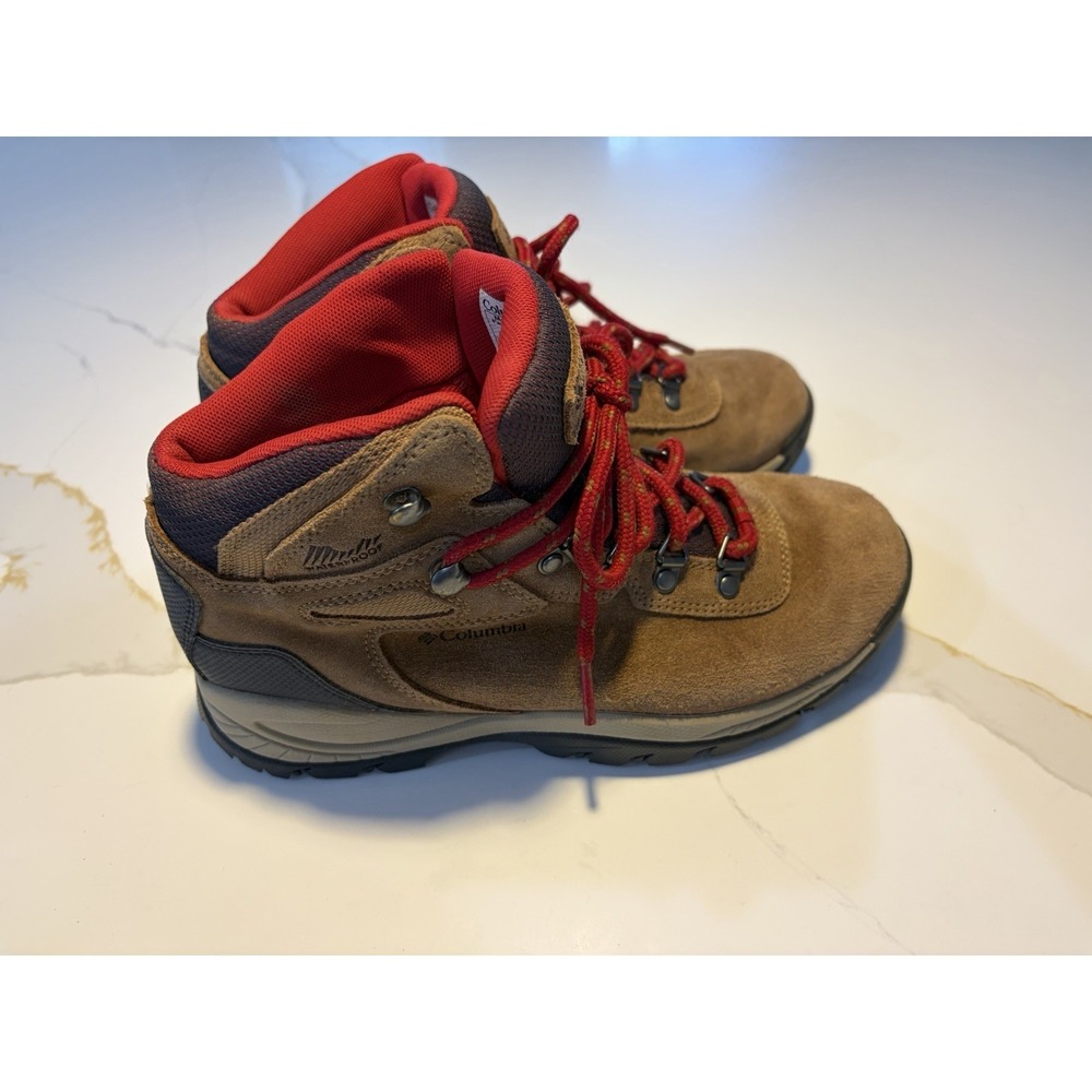 Columbia Waterproof Mid Hiking Boots Women's Size 7.5 Brown Suede Trail Shoes - Picture 4 of 9